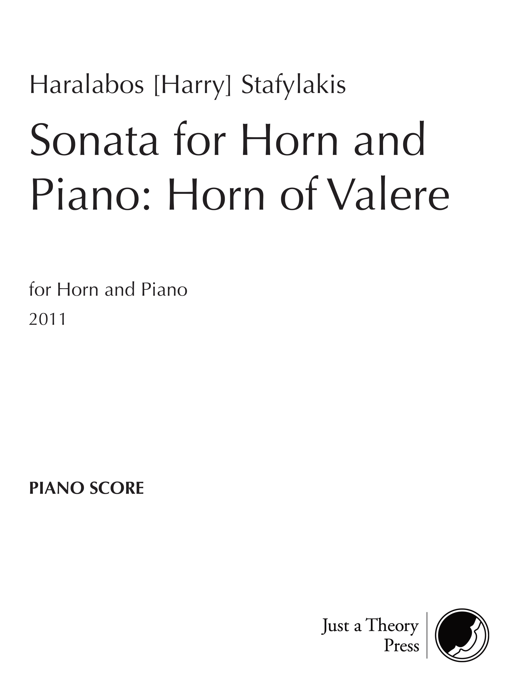 Sonata for Horn and Piano: Horn of Valere