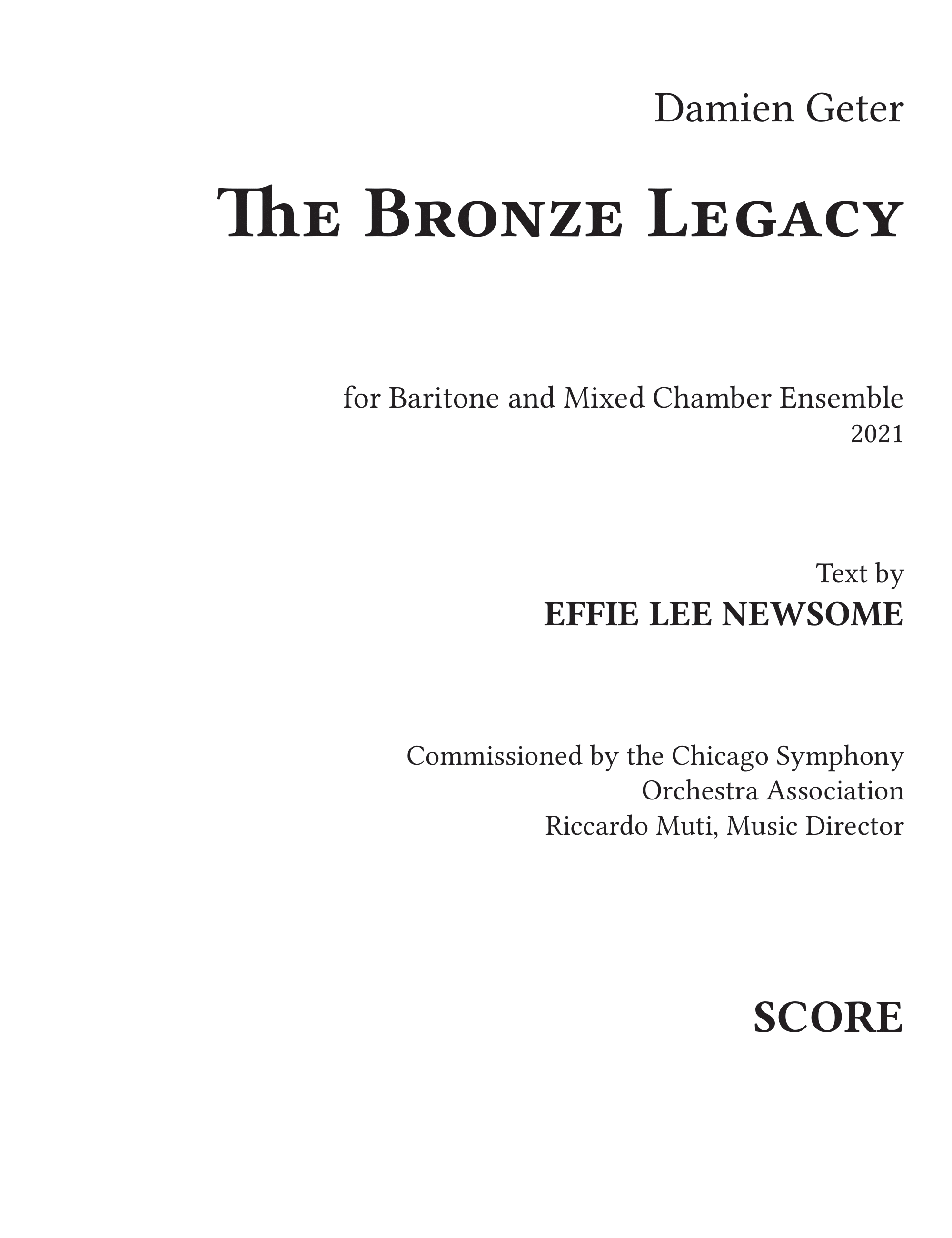 The Bronze Legacy