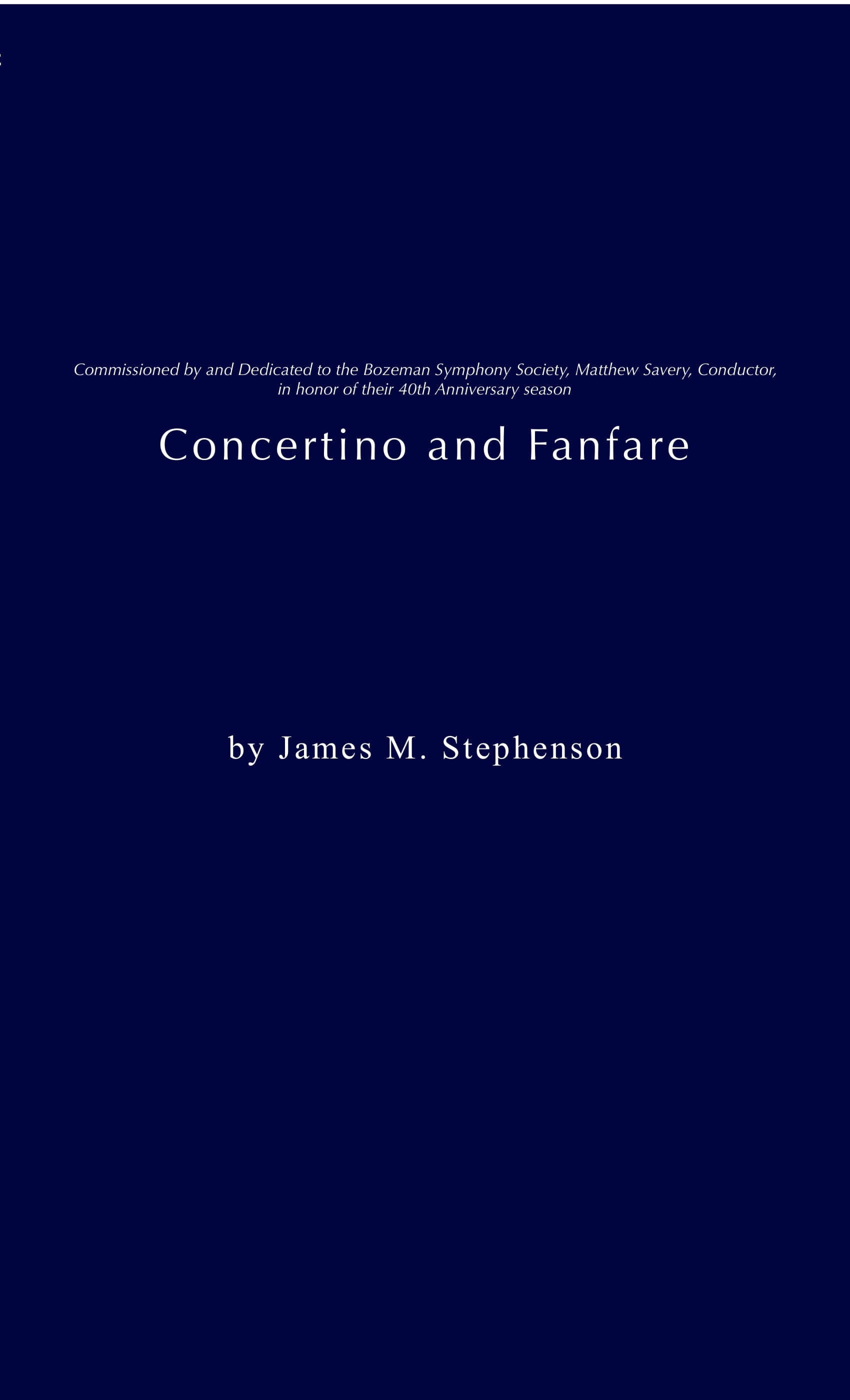 Concertino and Fanfare