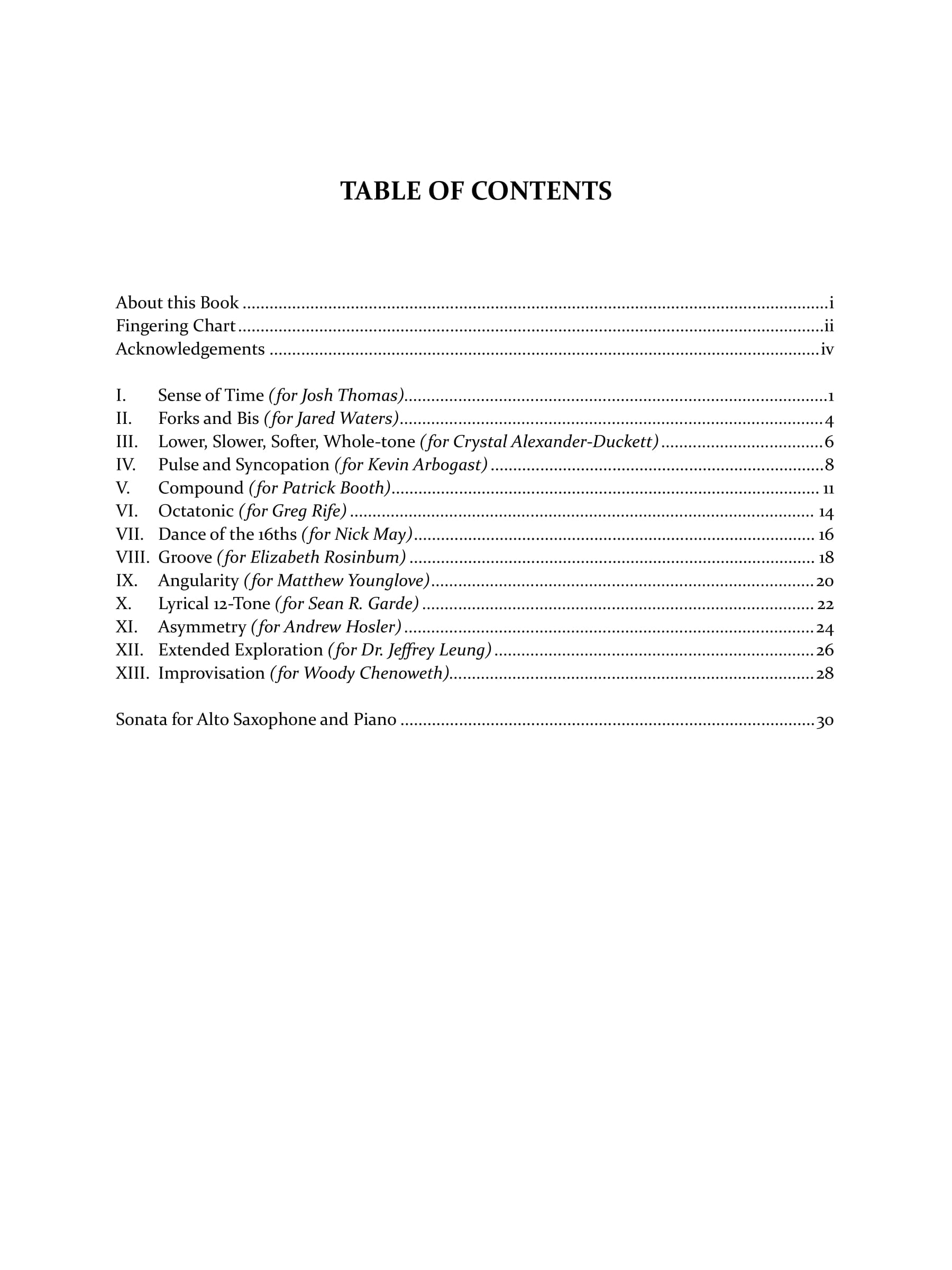 Thirteen Etudes for the Developing Contemporary Saxophonist