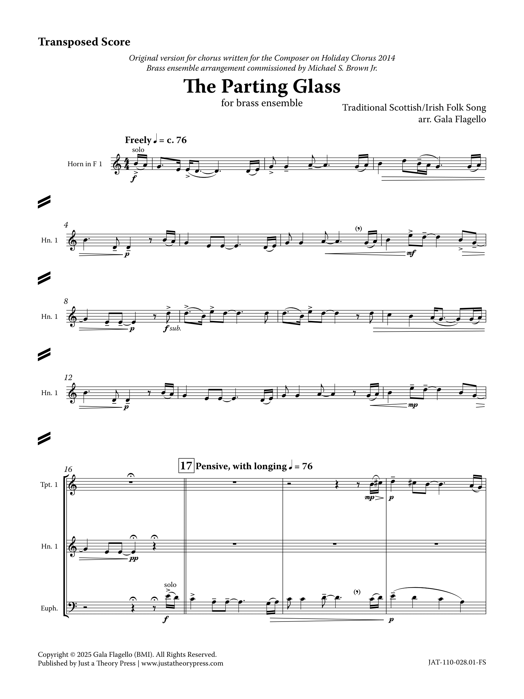 The Parting Glass (brass)