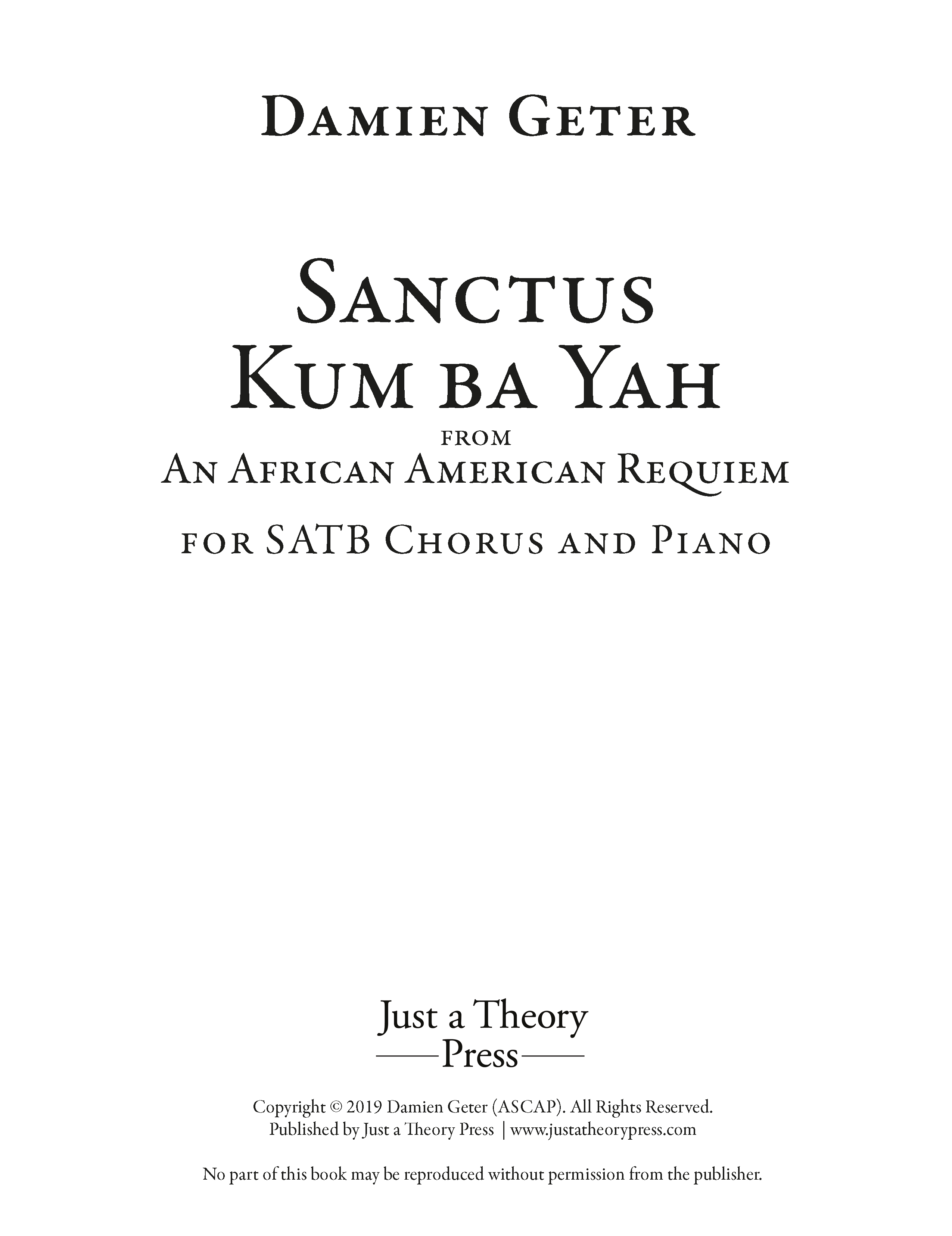 Sanctus (Kum ba Yah)