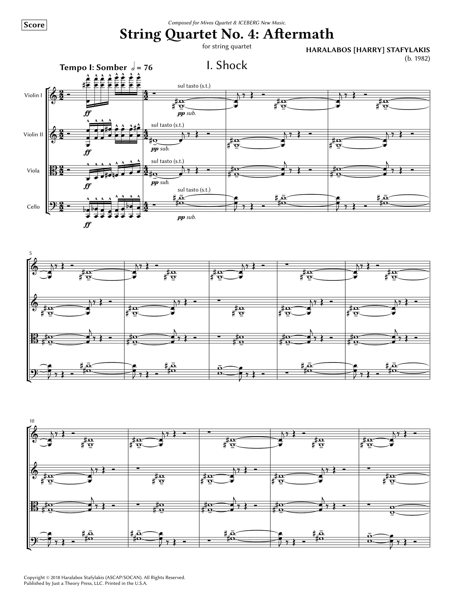 String Quartet No. 4: Aftermath