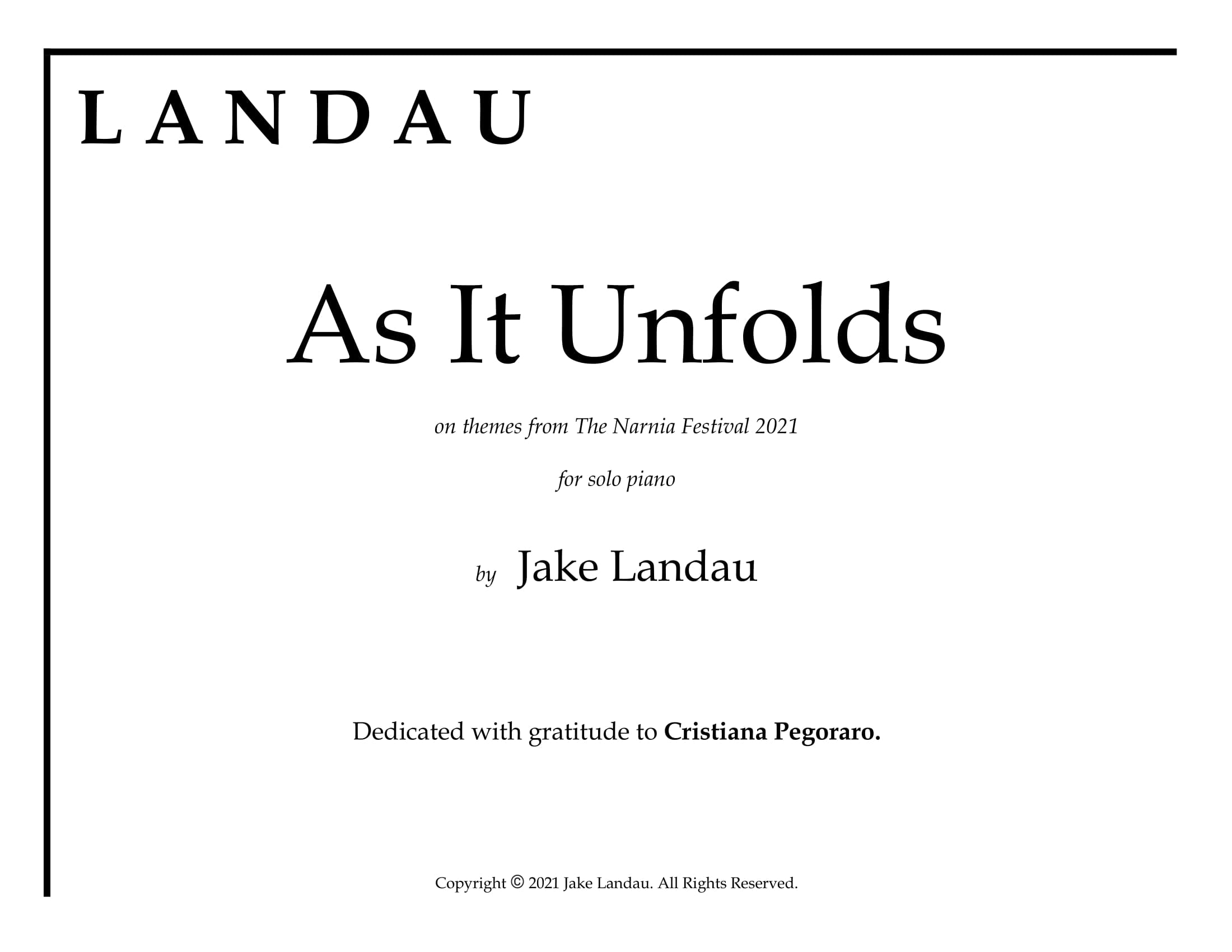As It Unfolds