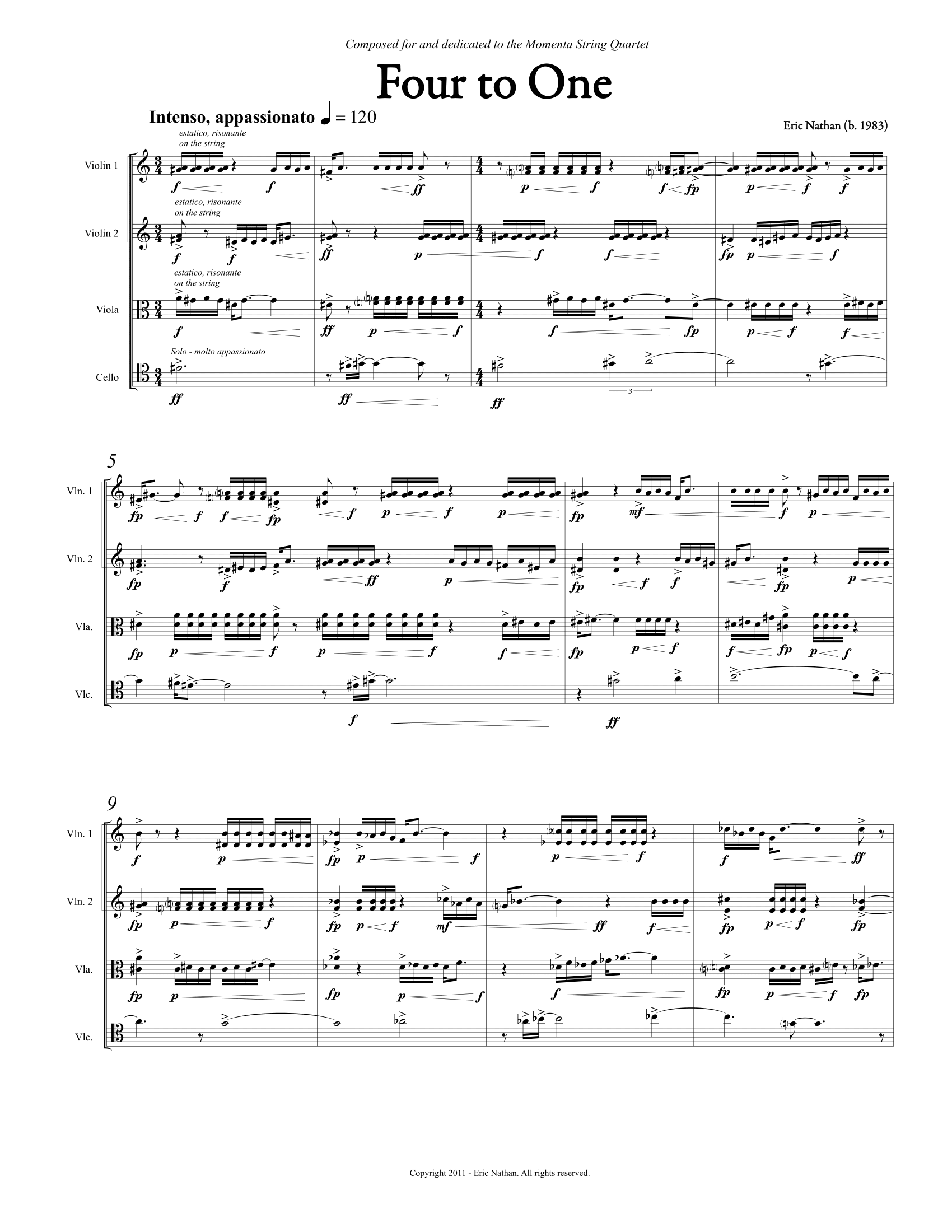 Four to One (string quartet)