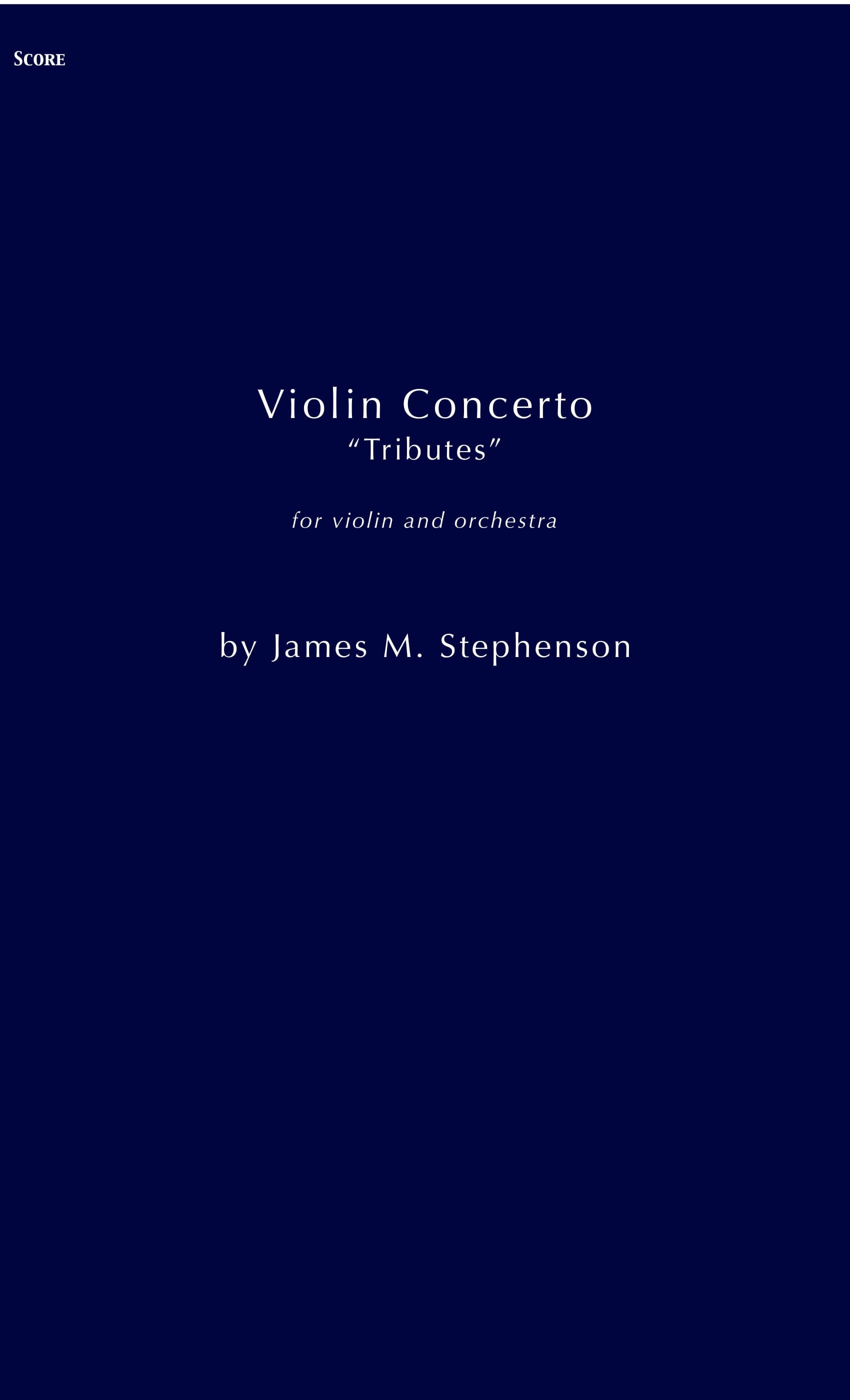 Concerto for Violin "Tributes"