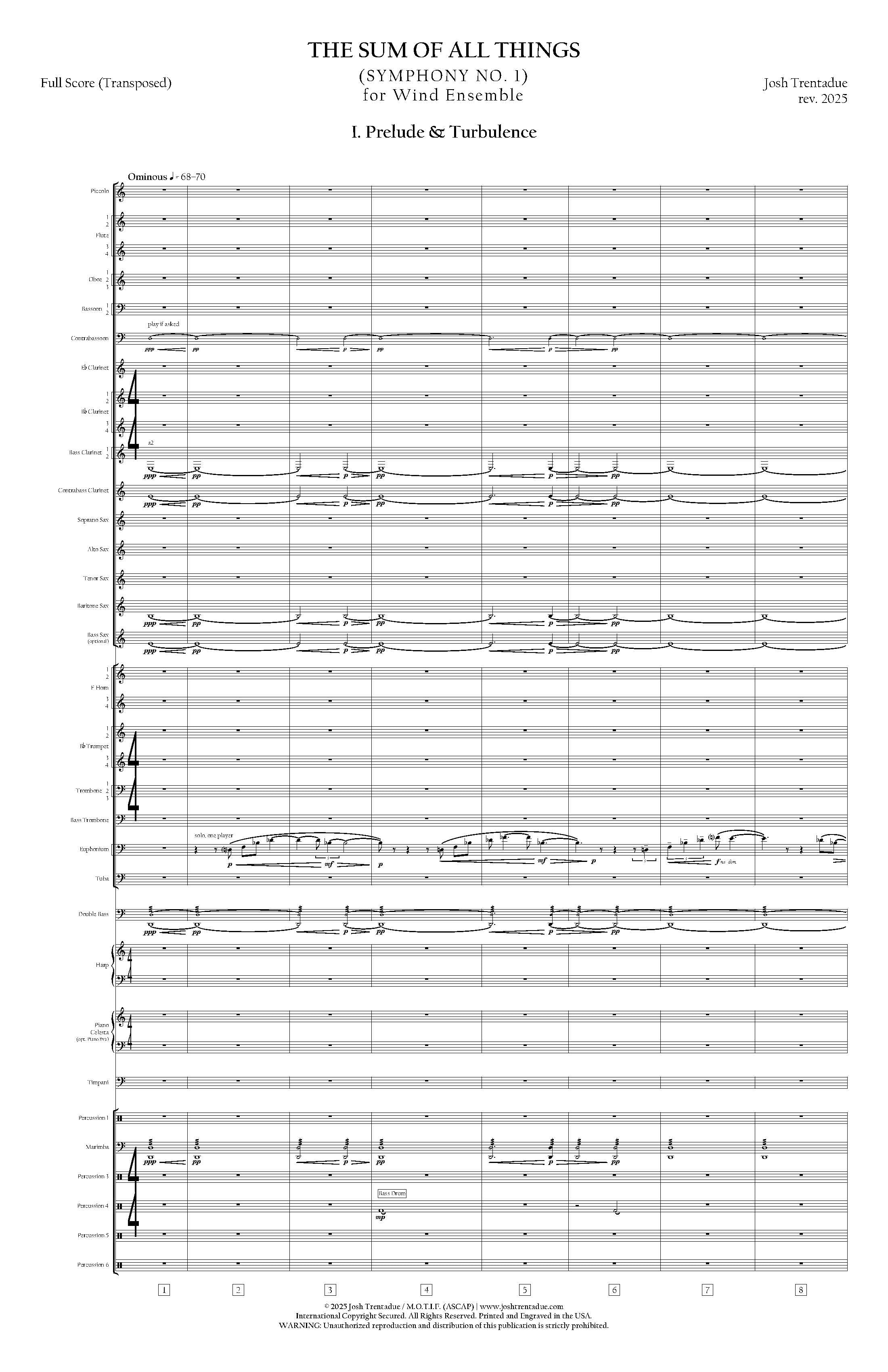 The Sum of All Things: Symphony No. 1 (Wind Ensemble)