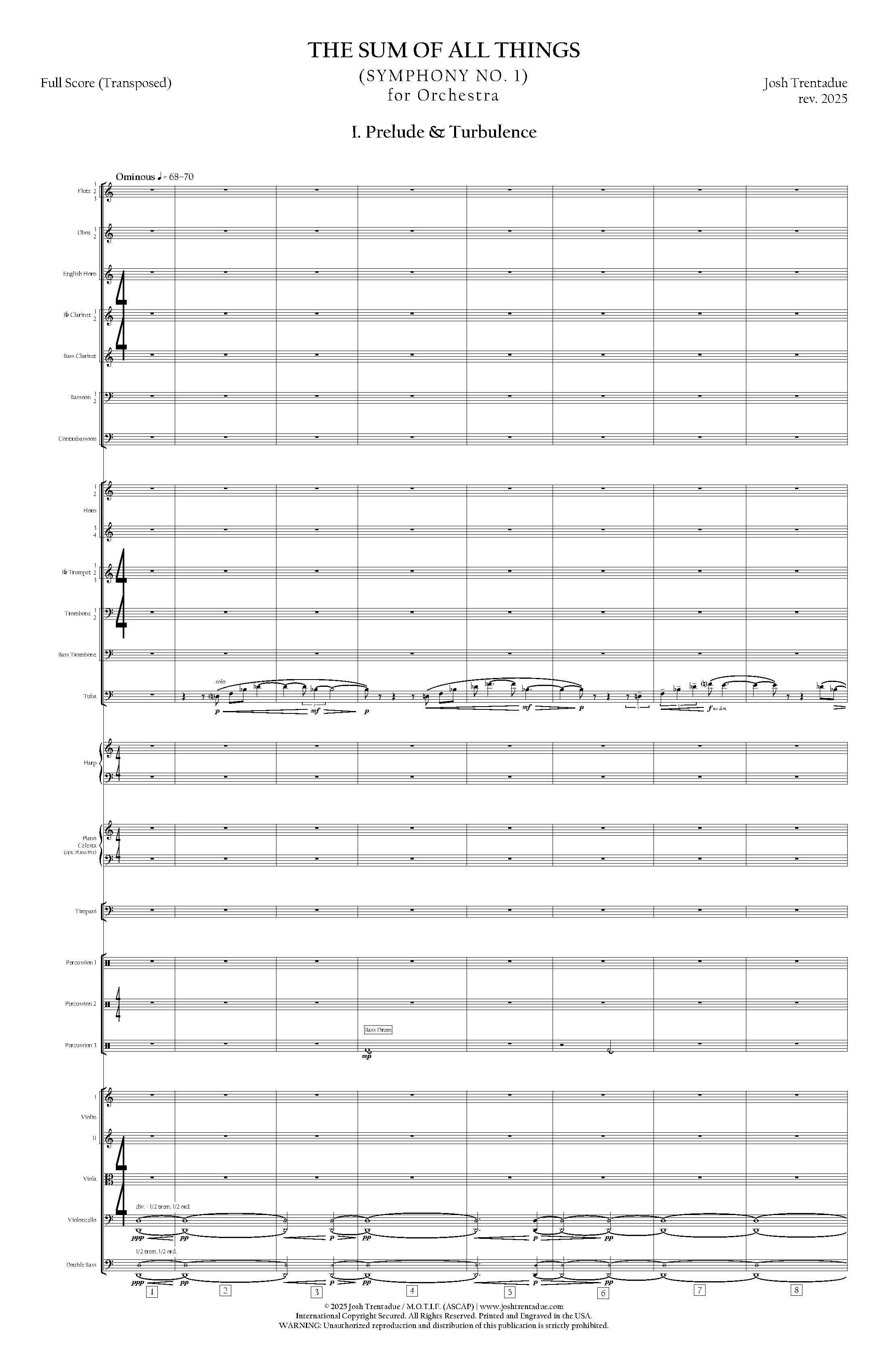 The Sum of All Things: Symphony No. 1 (Orchestra)